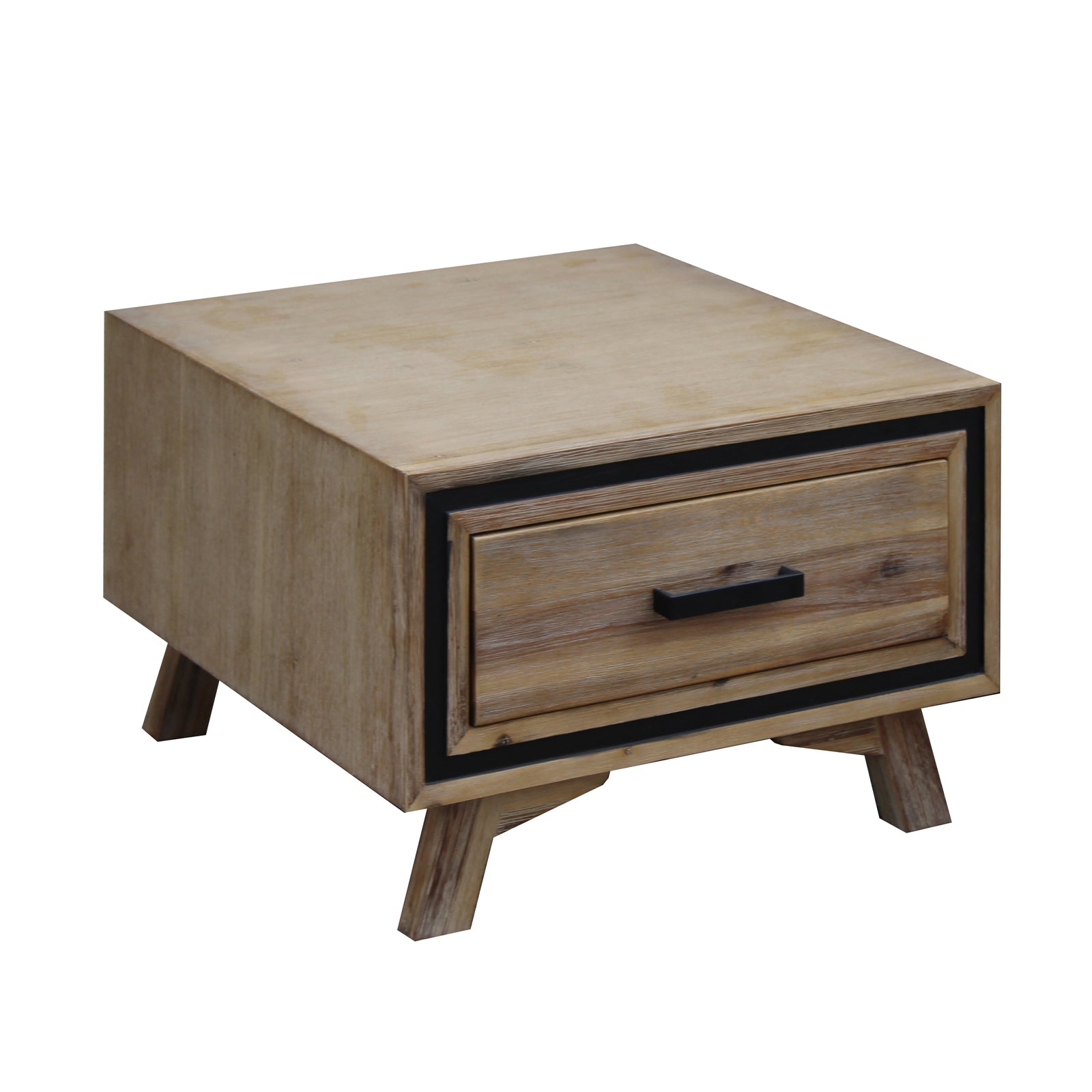 Shannon Lamp Table - Silver Brush