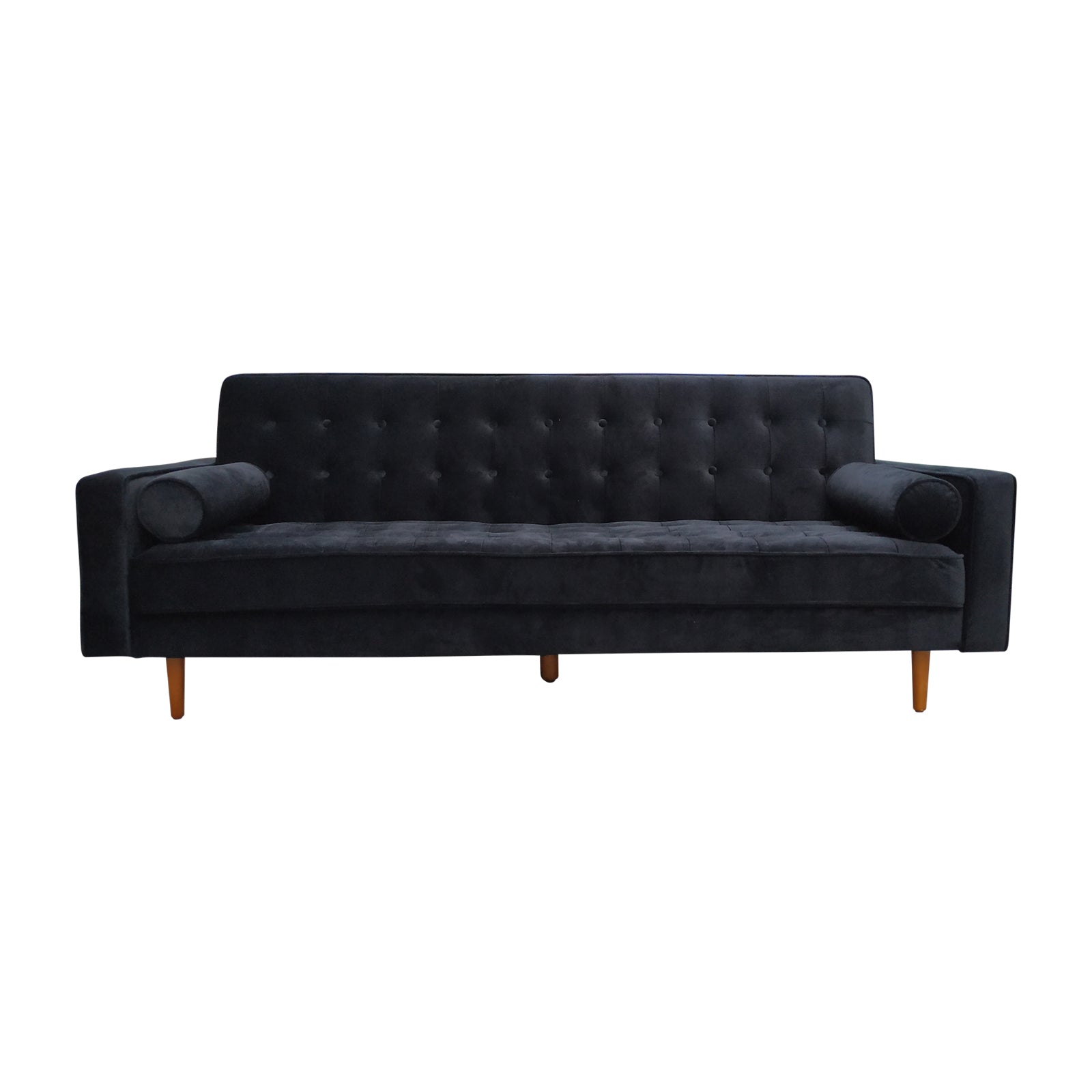 Myles Sofa Black Velvet Fabric