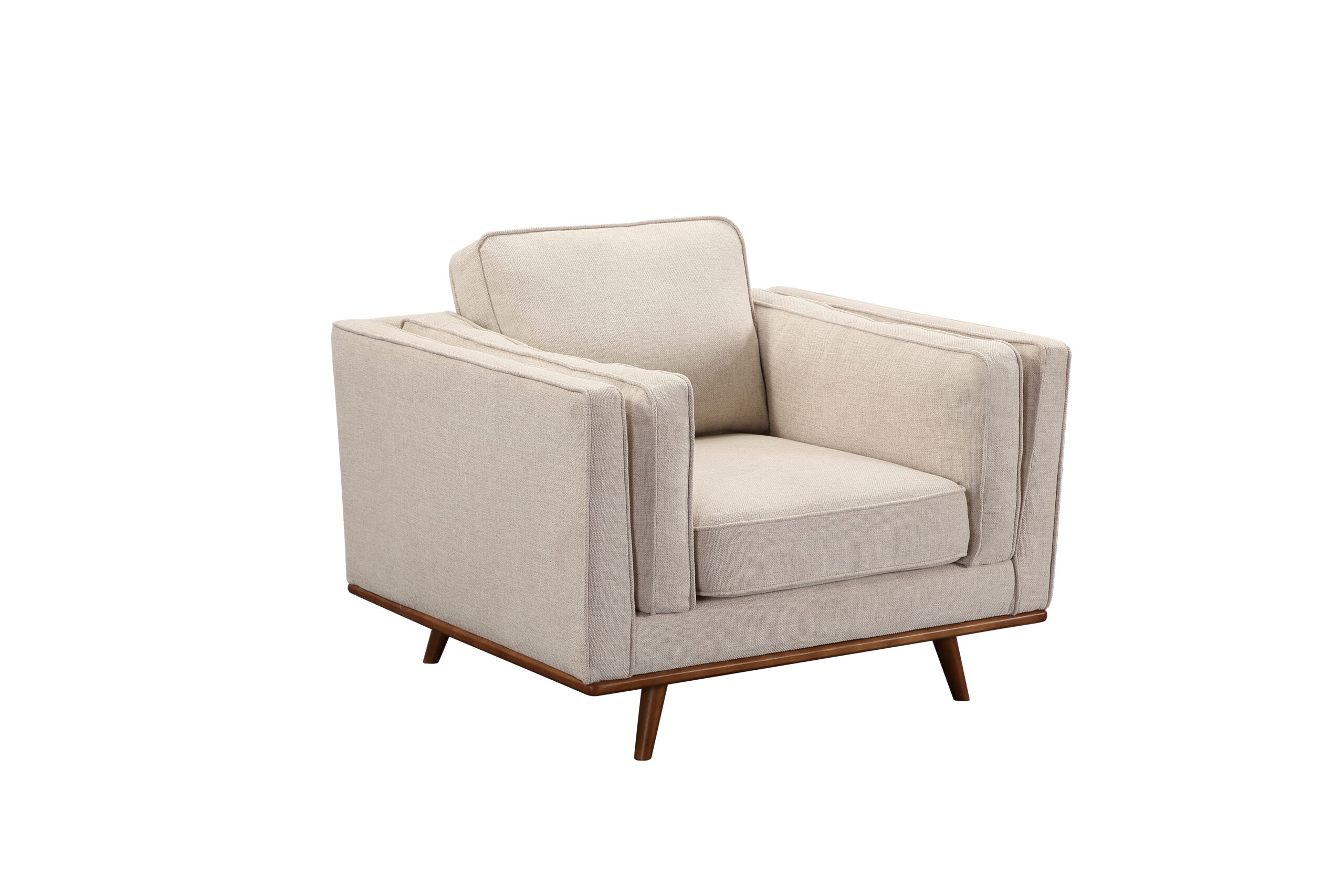 Ysabelle Sofa Fabric 1 Seater Beige