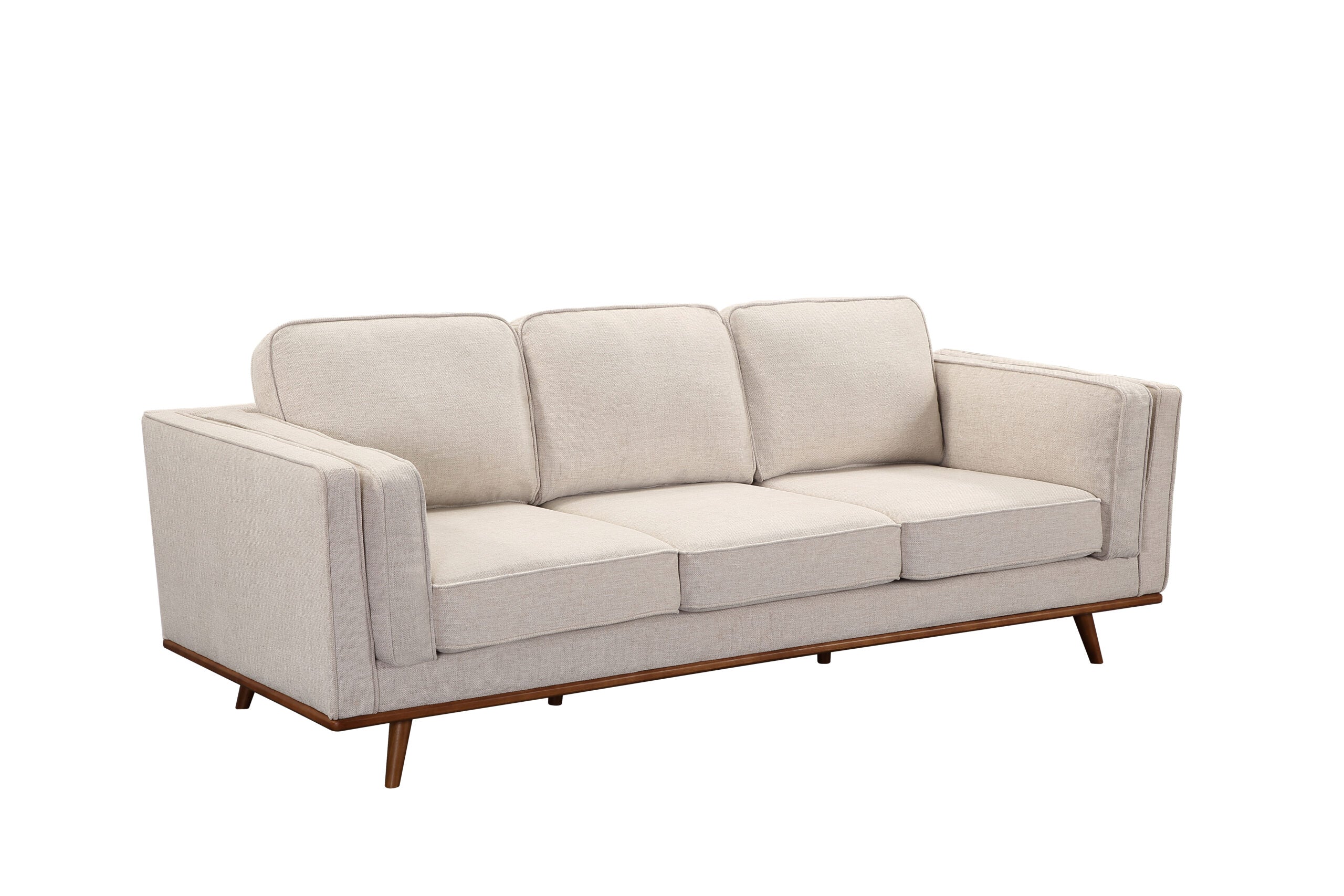 Ysabelle Sofa Fabric 3 Seater Beige