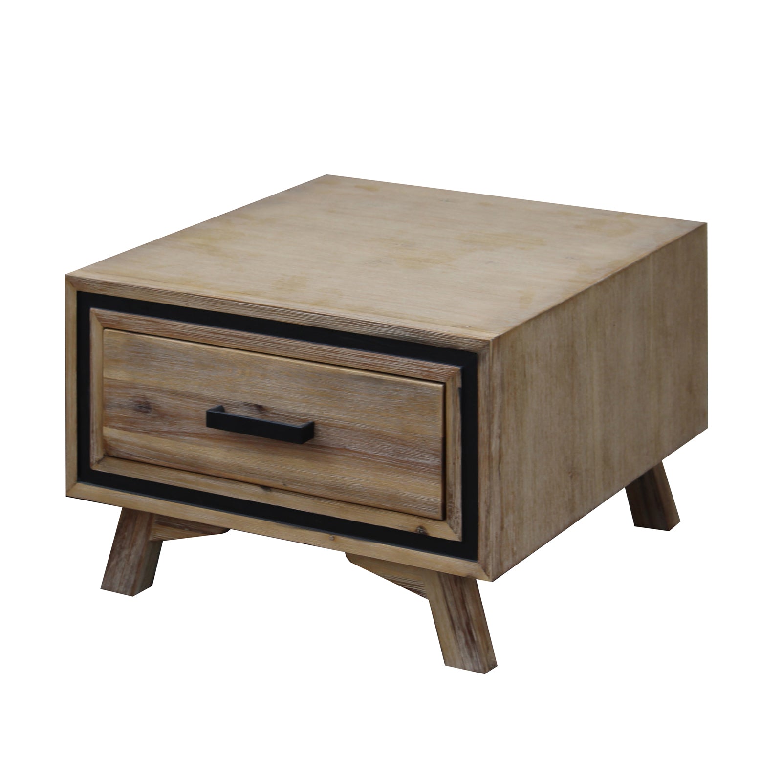 Shannon Lamp Table - Silver Brush