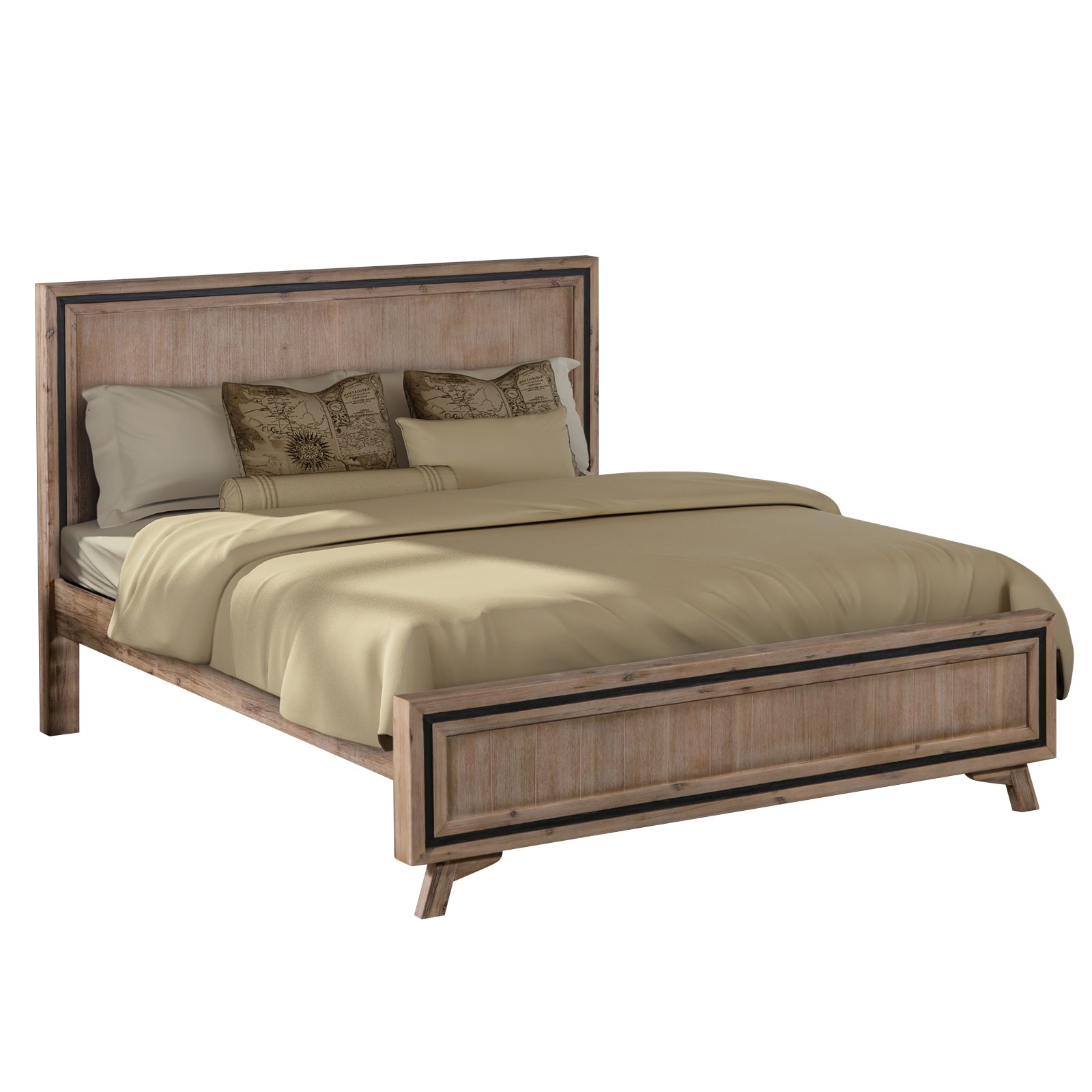 Shannon Bedframe - Queen - Silver Brush