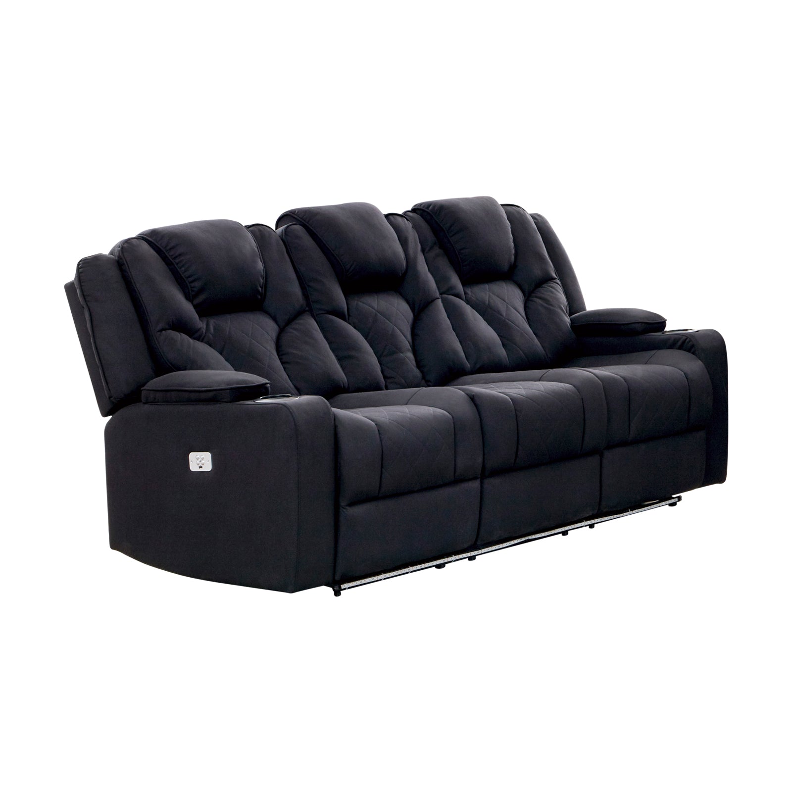 Anyssa Recliner Rhino Fabric 3R Black