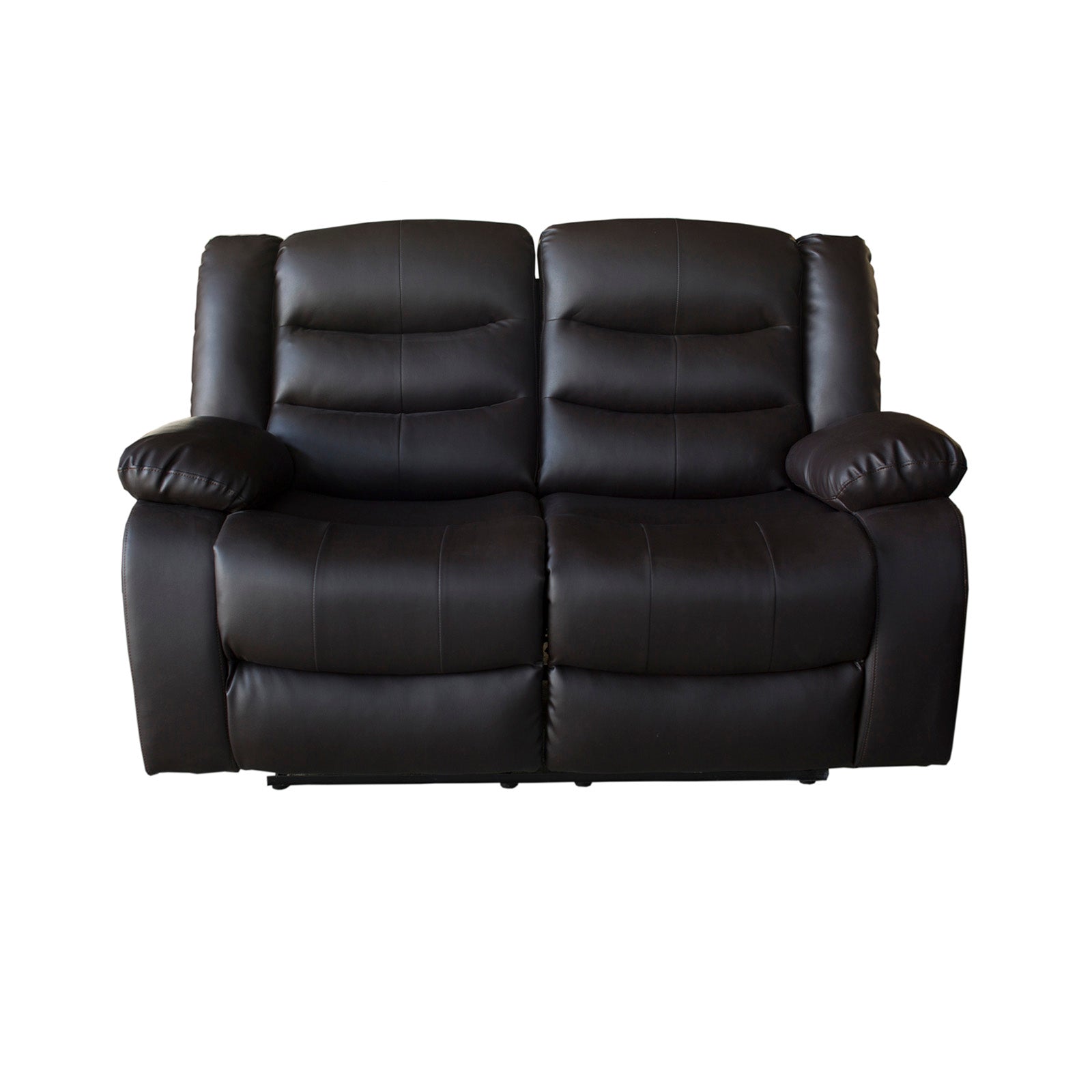 Flynn Double Seat Recliner - Brown PU Leather