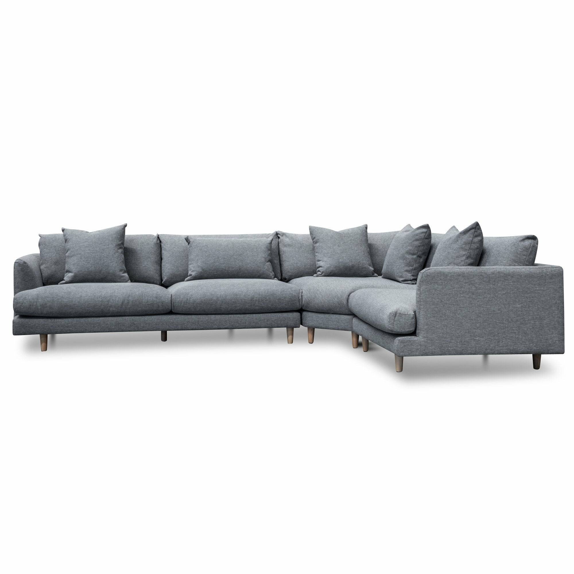 Della Right Return Modular Sofa - Graphite Grey