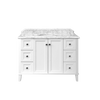 Coventry 120x55 Single Bowl White Vanity with Marble Top & Under Counter Basin - 3TH
