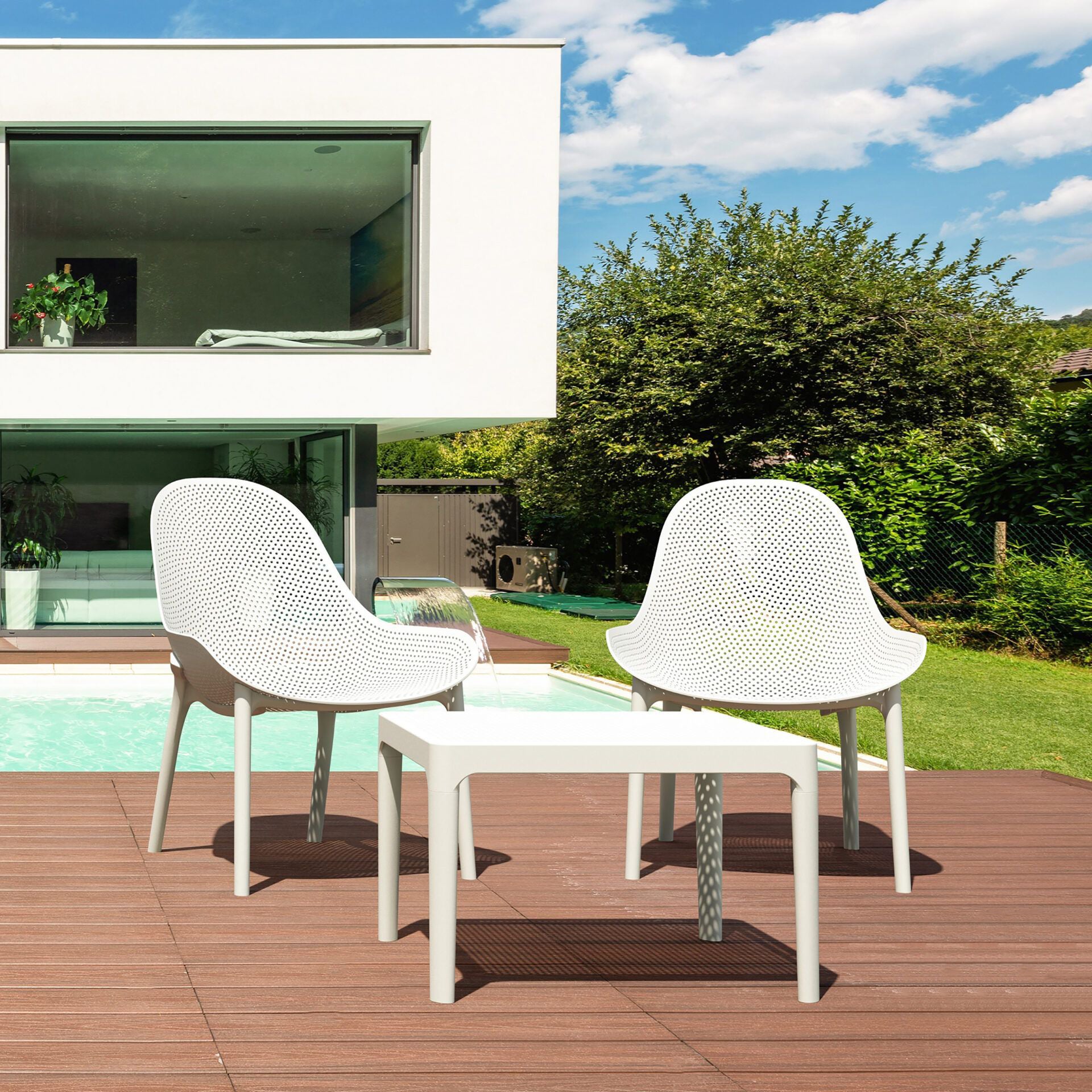 Sky Lounge 3 Piece Set with Side Table - Mango