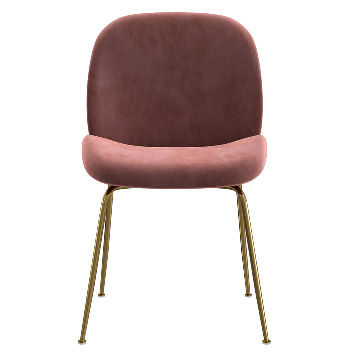Alaina Dining Chair Blush Velvet And Gold Frame (Set of 2)