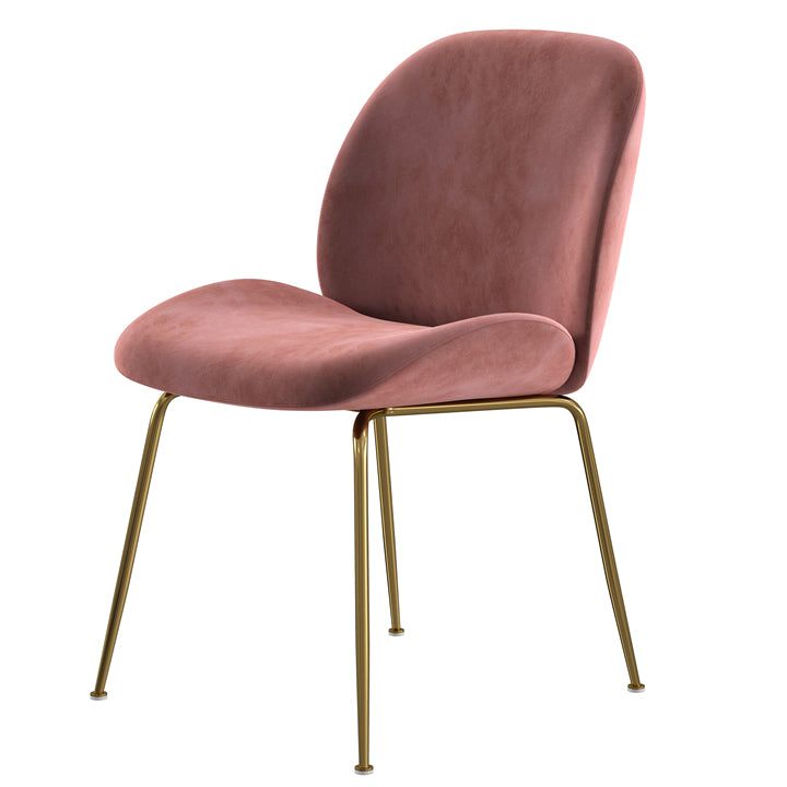 Alaina Dining Chair Blush Velvet And Gold Frame (Set of 2)