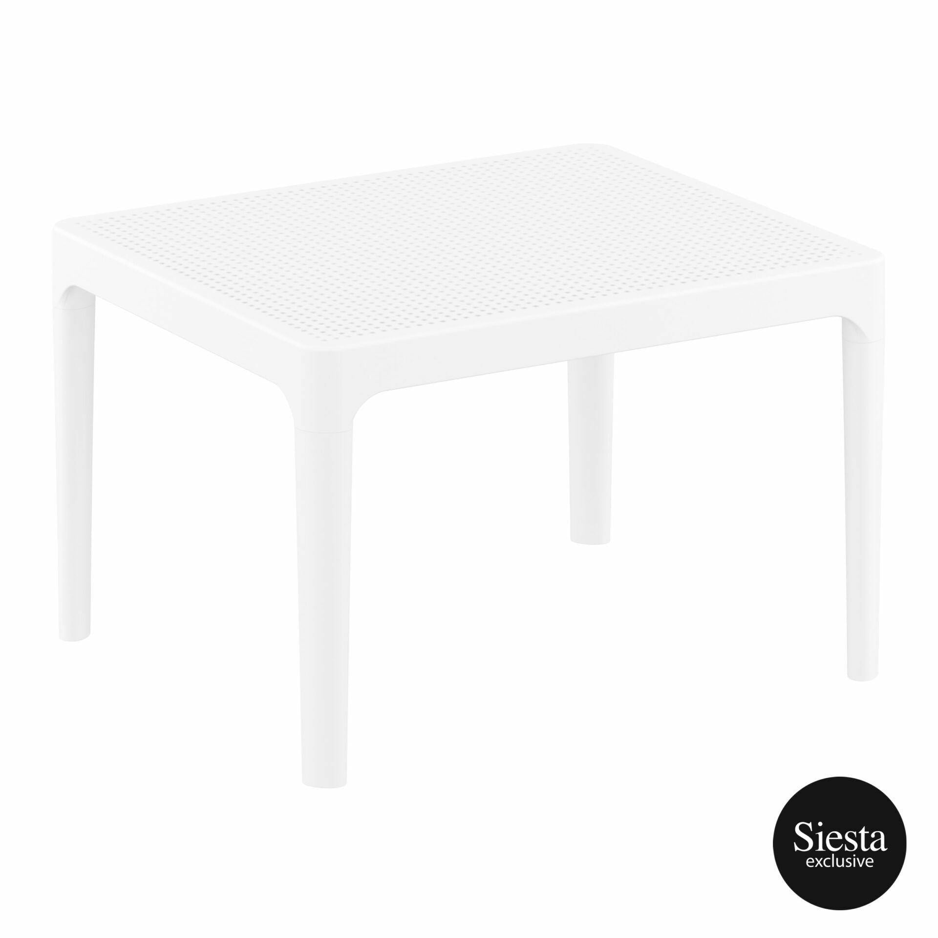 Sky Side Table 600×500 - White (MOQ of 2)