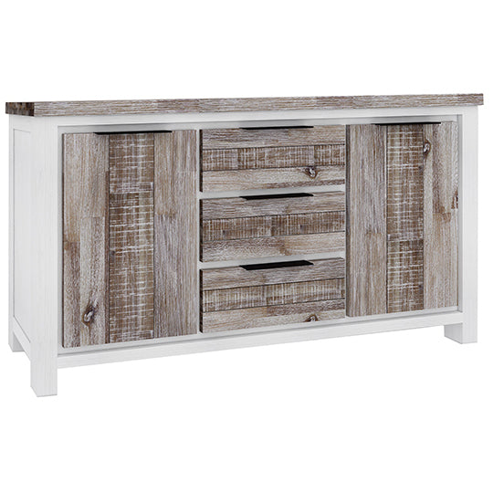 Nordington Acacia Timber 2 Door 3 Drawer Buffet