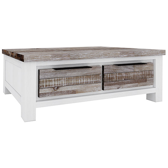Nordington 130cm Acacia Timber 2 Drawer Coffee Table