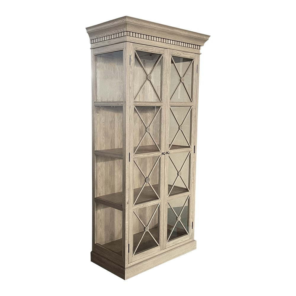 Provincial Two Doors Cabinet - Weathered Oak