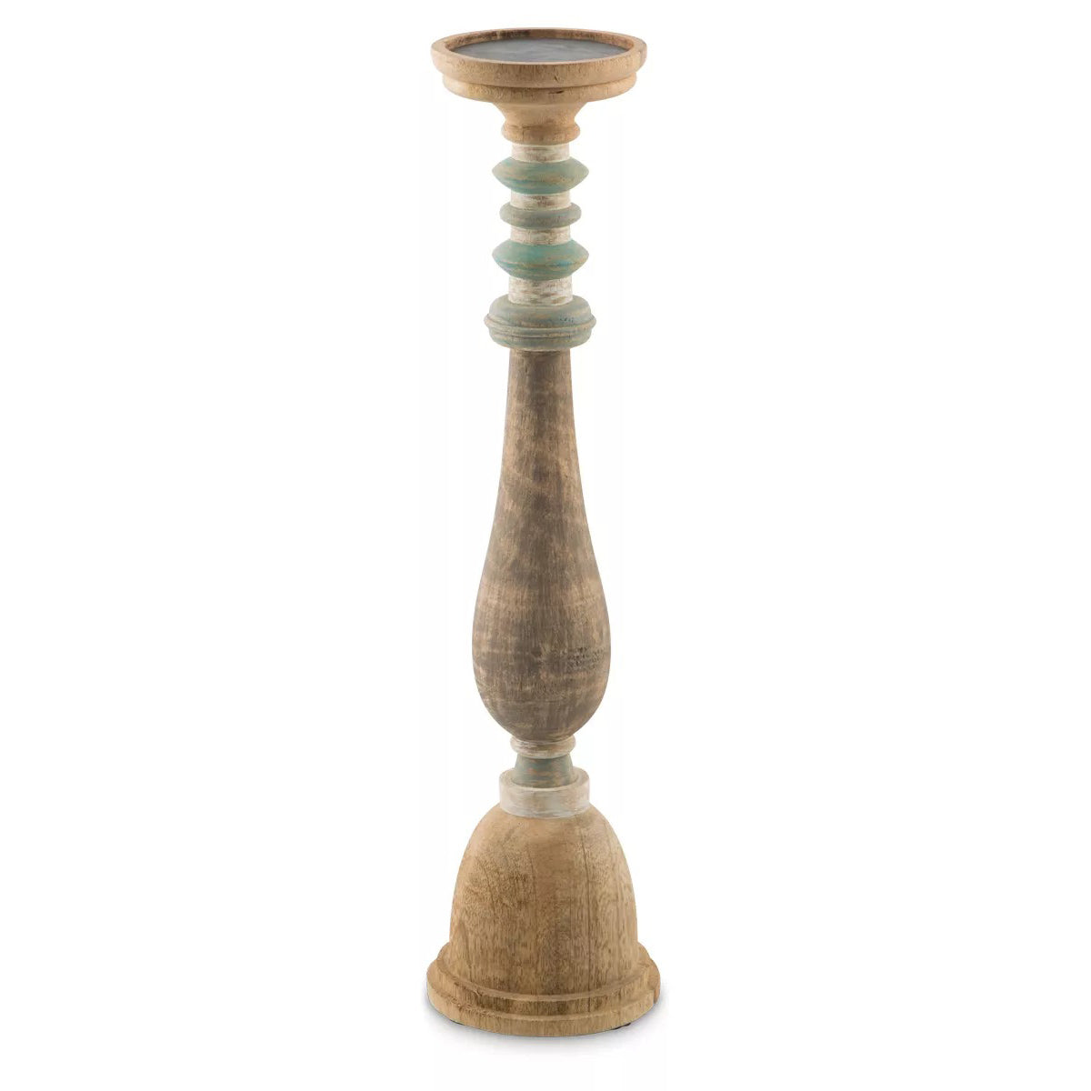 Cottesloe Washed Mango Wood Pillar Candle Holder Medium