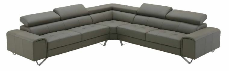 Majorca Leather Corner Sofa -  Black Leather