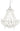 Iron And Wood Beaded Large Chandelier - White