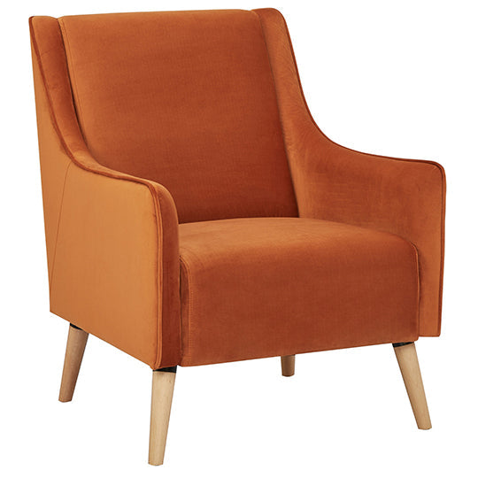 Rosalyn Velvet Armchair -  Cinnamon