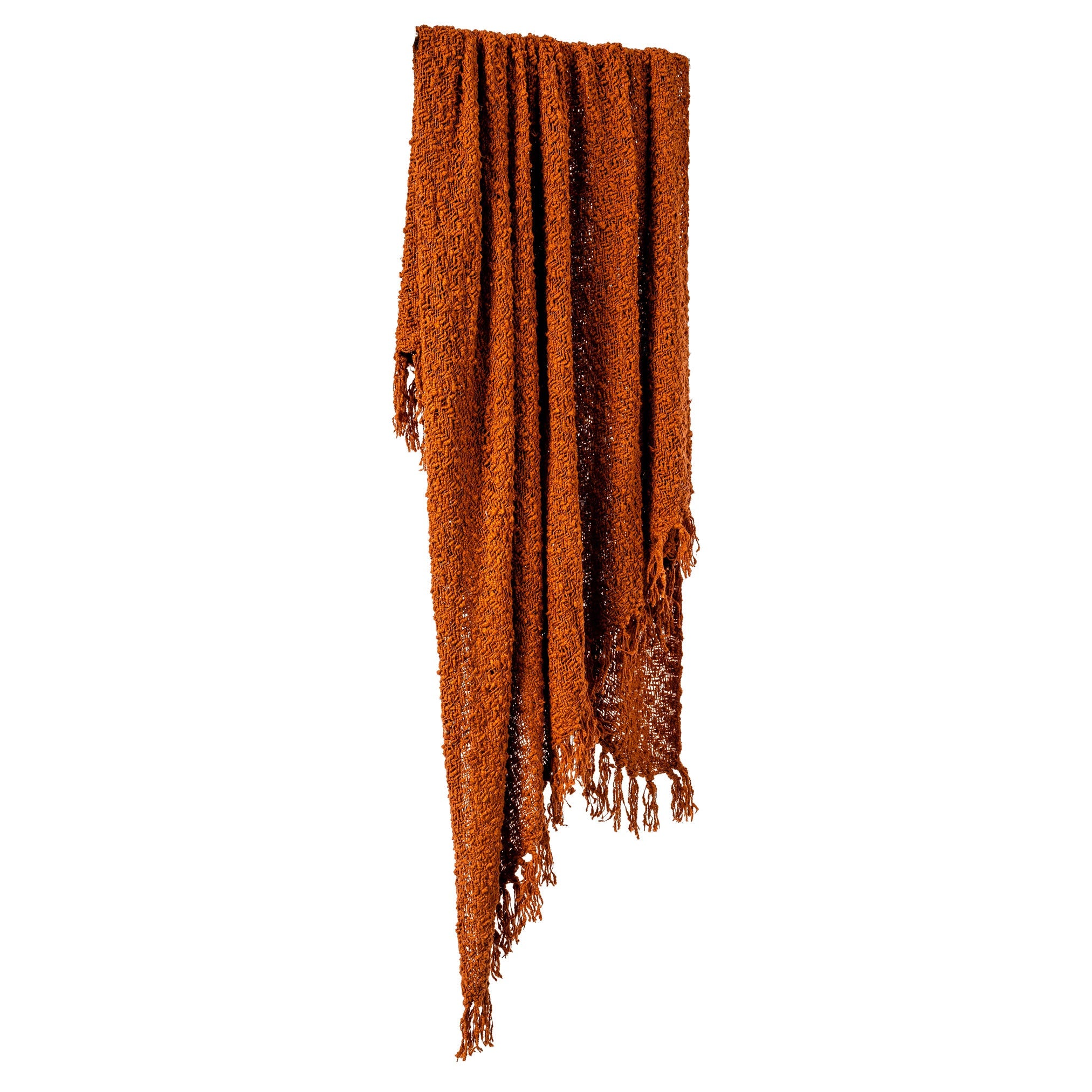Woven Throw Rug 130x170cm - Orange