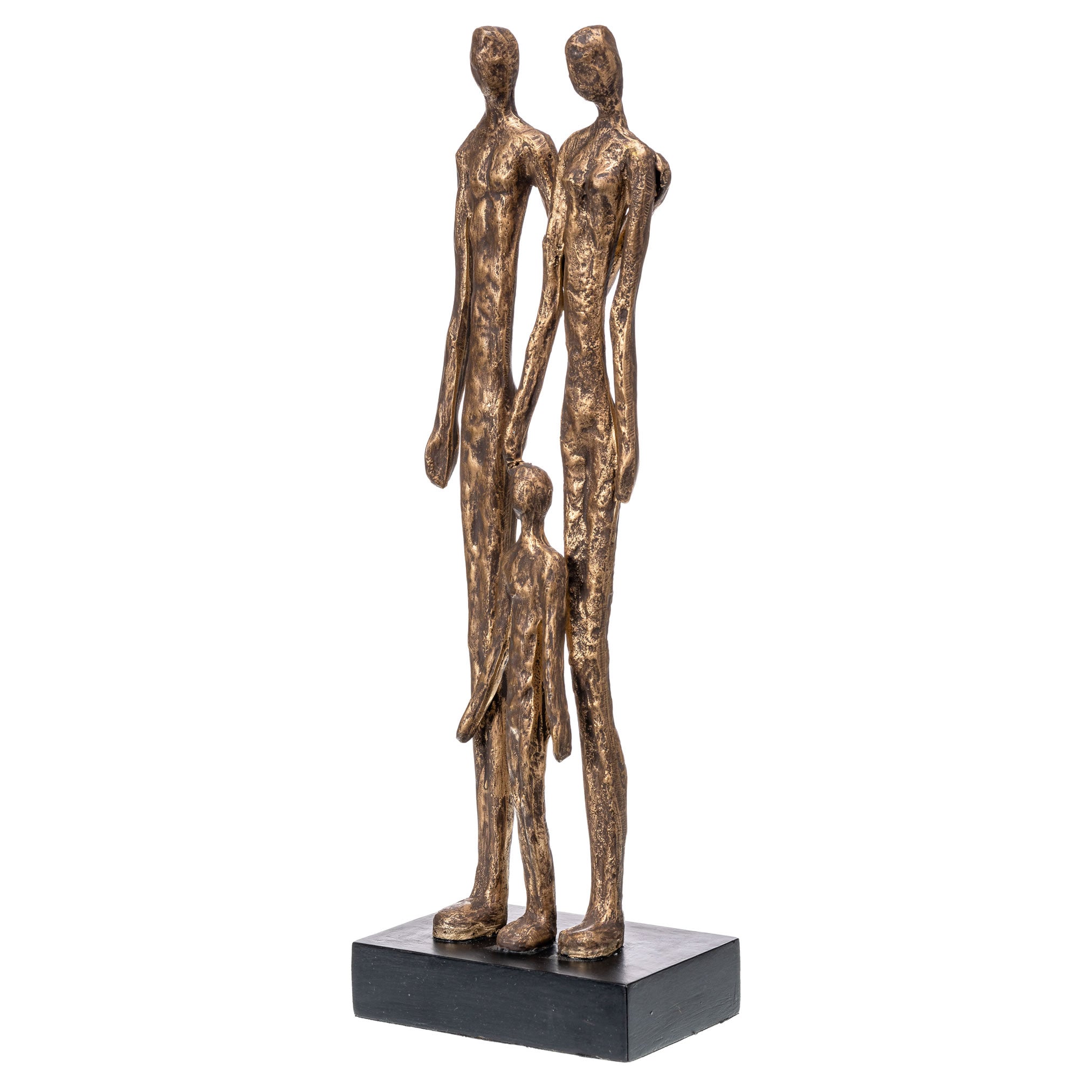 Standing Family Sculpture - Gold