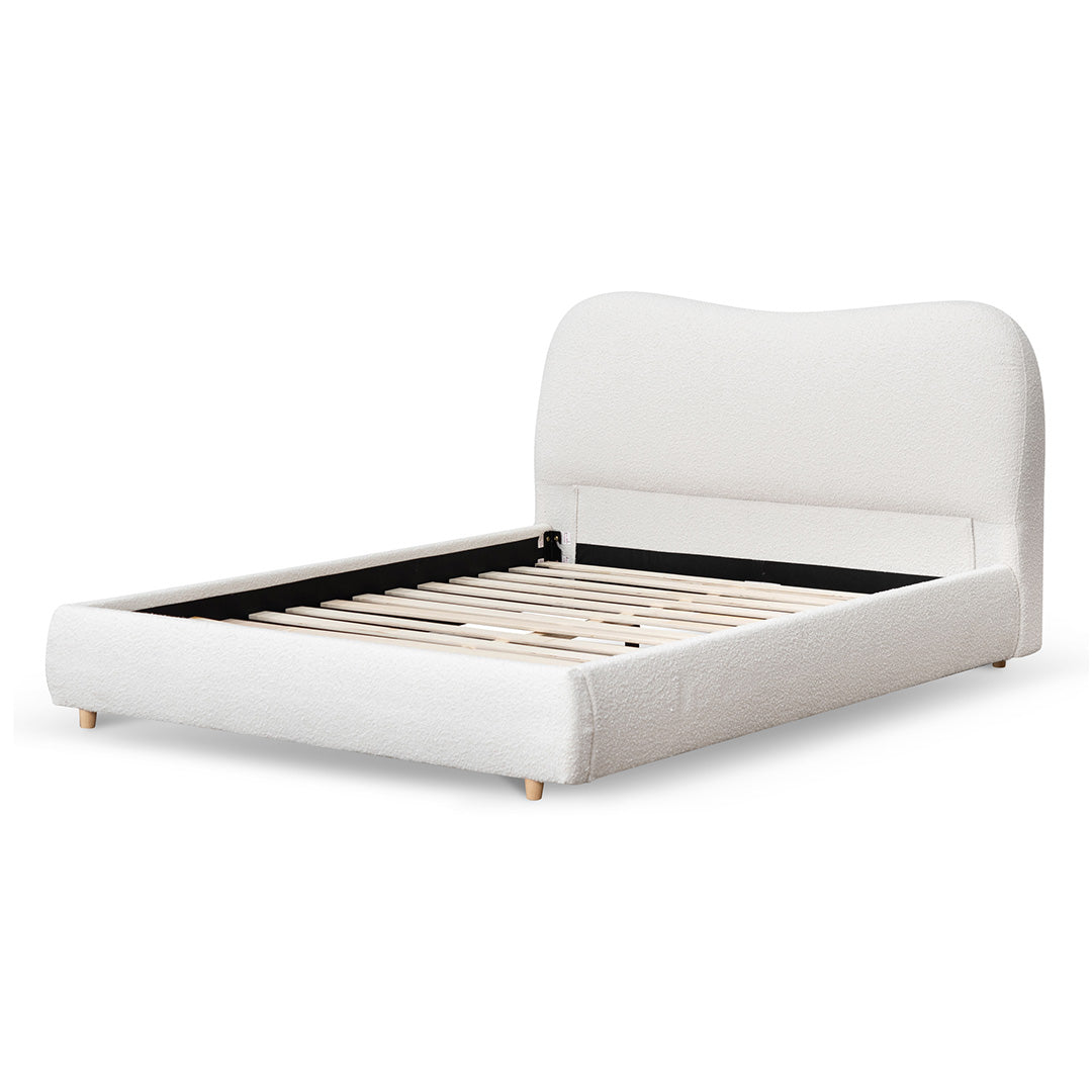 Diaz Queen Bed Frame - Cream White