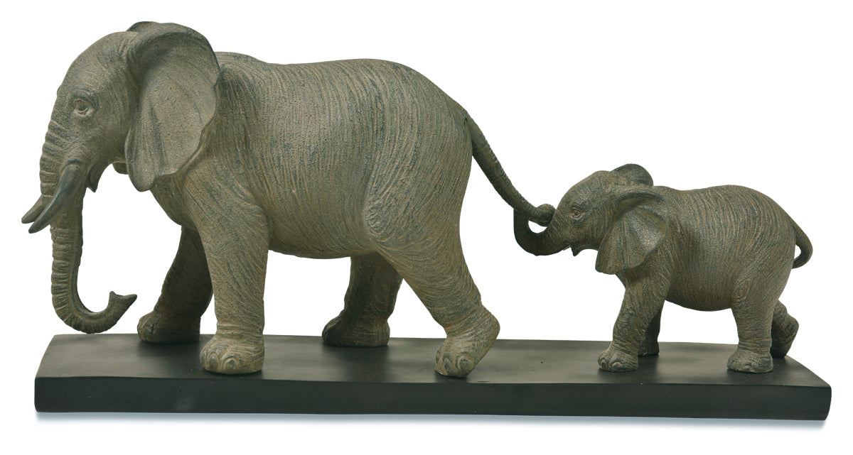 Resin Elephant Mother and Baby