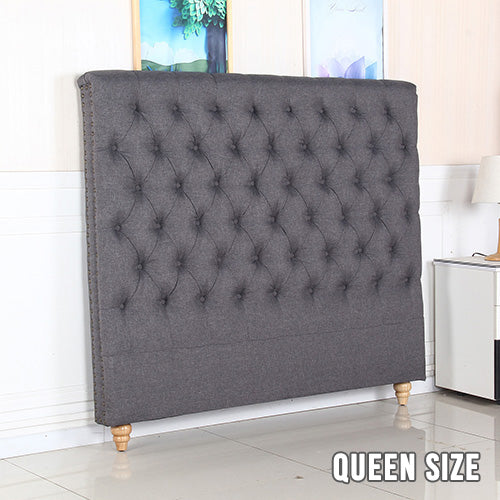 Saira Headboard Queen Size Charcoal