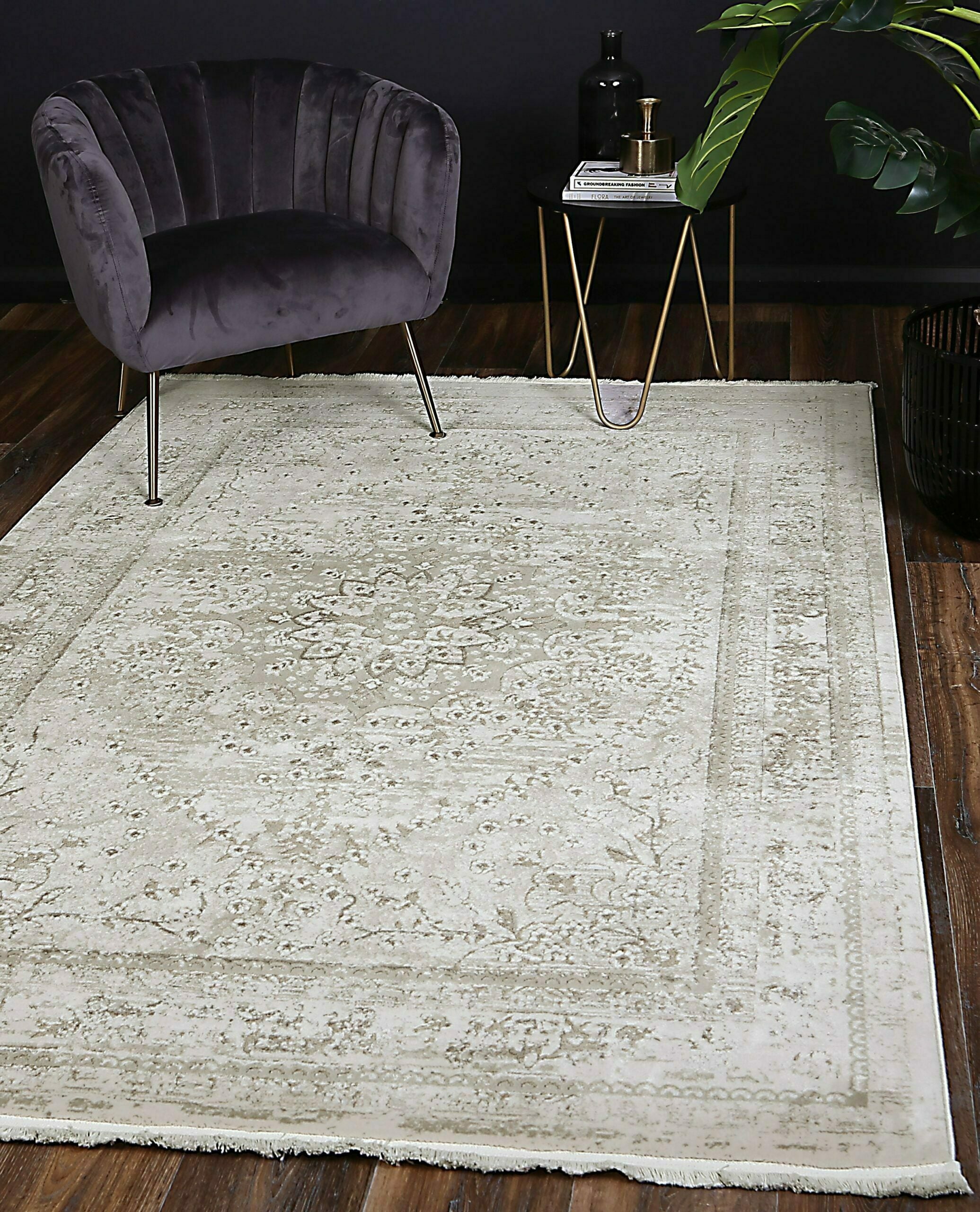 Cordelia Vintage Medalion Beige Rug 160x230cm