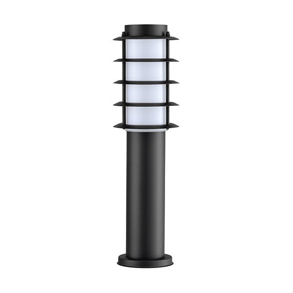 Bollard Light Short Stainless Steel 304 ES (Max 18W) Black Louvered IP44