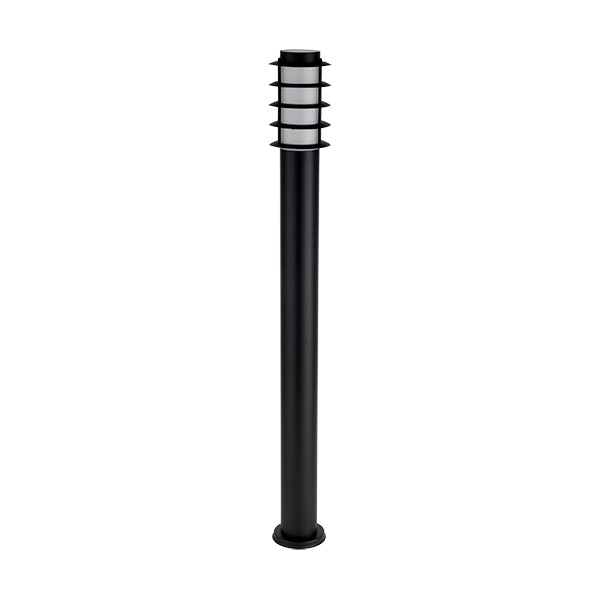 Bollard Light Long Stainless Steel 304 ES (Max 18W) Louvered Black IP44