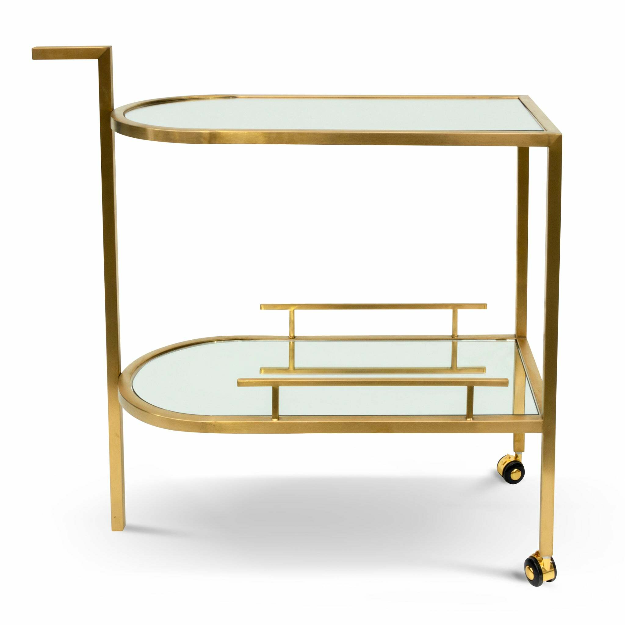 Luigi Bar Cart - Mirror and Gold Base