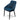 Rolf Navy Blue Velvet Dining Chair with Black Legs (Set of 2)