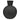 Noir Round Décor Vase Medium - Black
