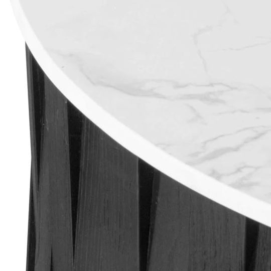 Tulisa Round marble Coffee Table - Black