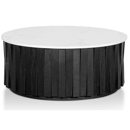 Tulisa Round marble Coffee Table - Black