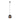 Pendant Light ES Smokey Black (Glass) Wine Glass with Raindrop OD250mm