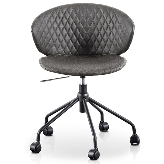 Amos Charcoal Designer Home Office Chair with Black Base