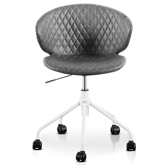 Amos Charcoal Designer Home Office Chair with White Base