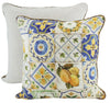 Lemon Tile Linen Cushion 50x50cm