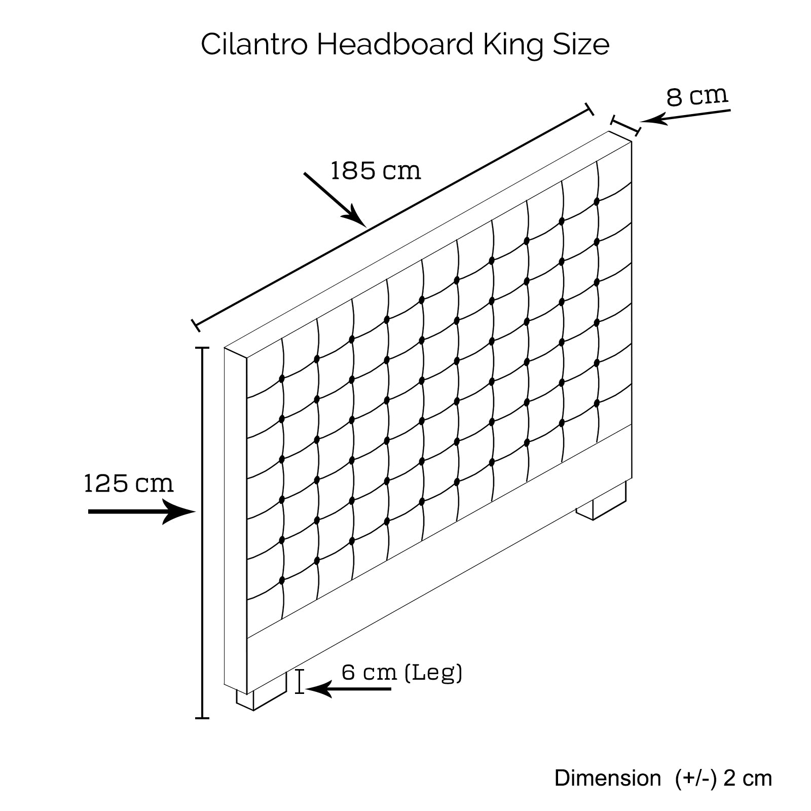 Calyx Headboard King Size Beige