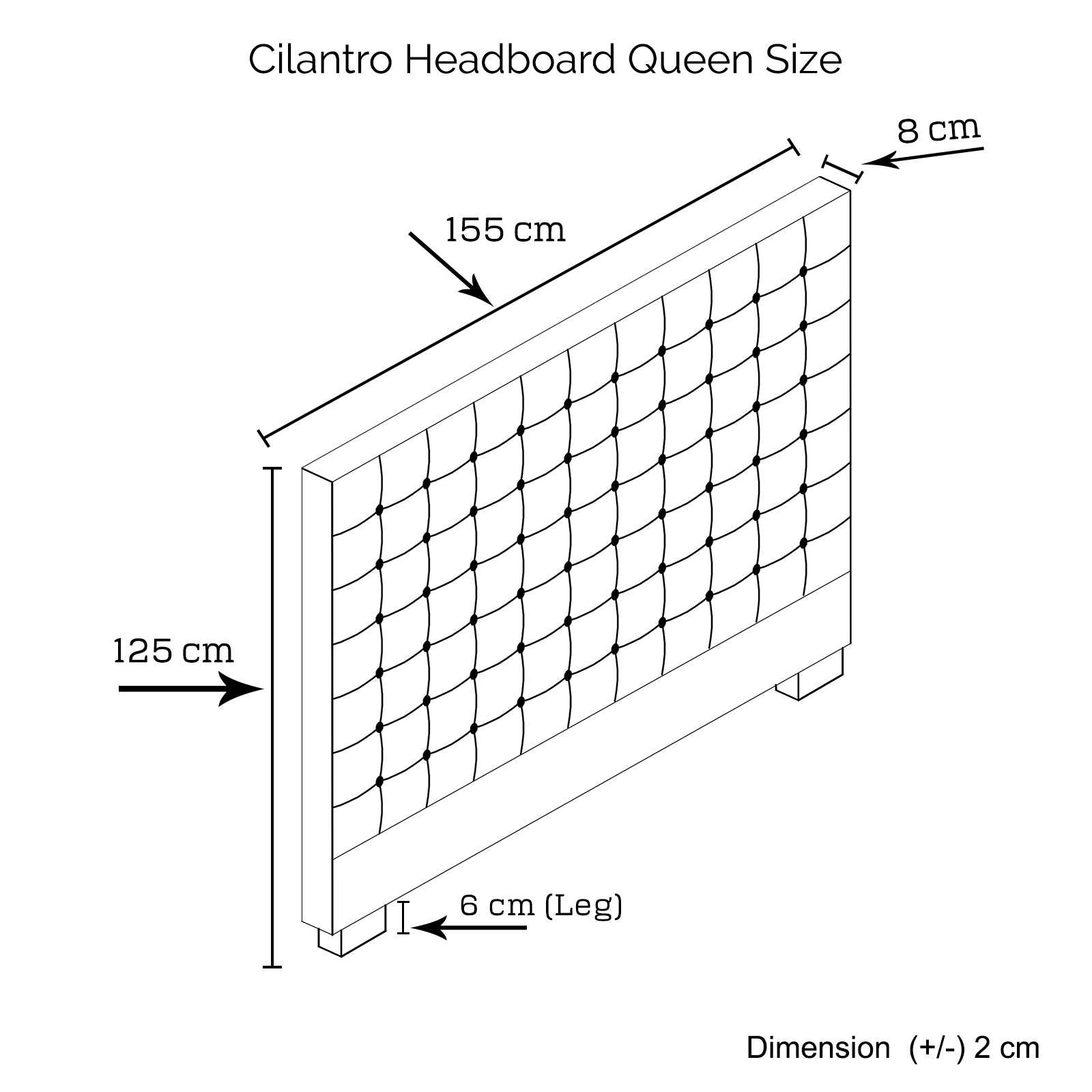 Calyx Headboard Queen Size Beige