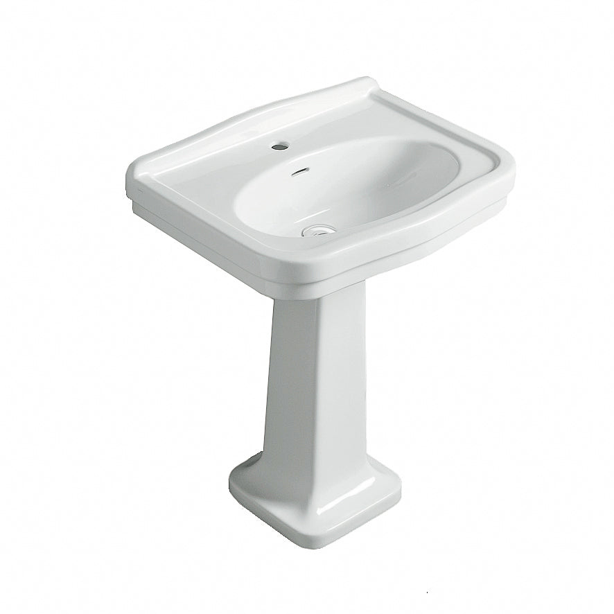 Claremont 68x51 Basin & Pedestal - 1TH