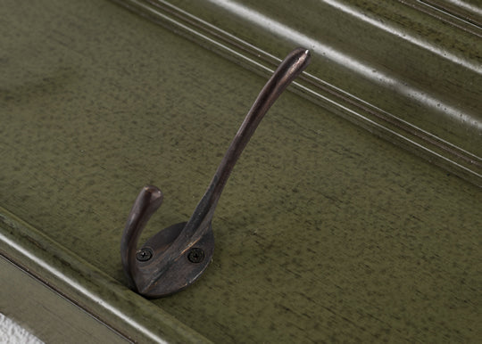 Halifax 4 Hook Coat Rack - Green Black Antique