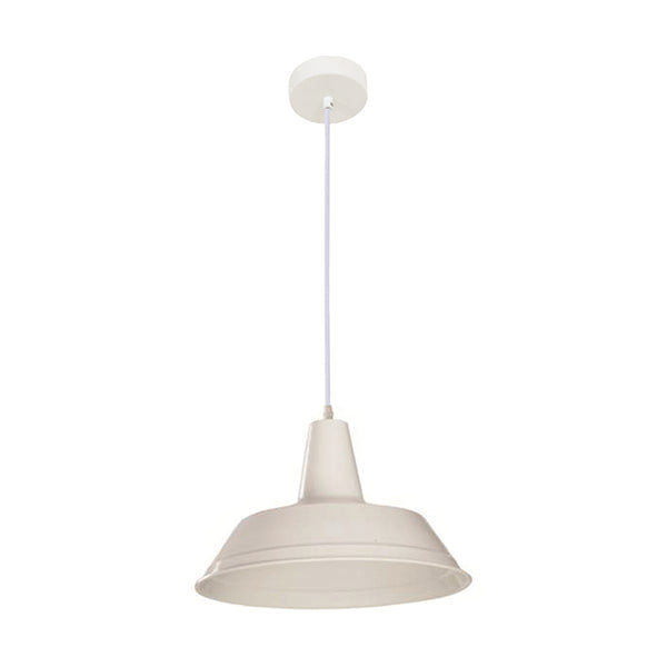 Pendant Light ES White Angled Dome OD355mm