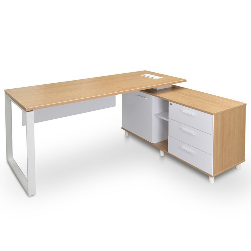 Halo 180cm Executive Office Desk With Right Return - Natural