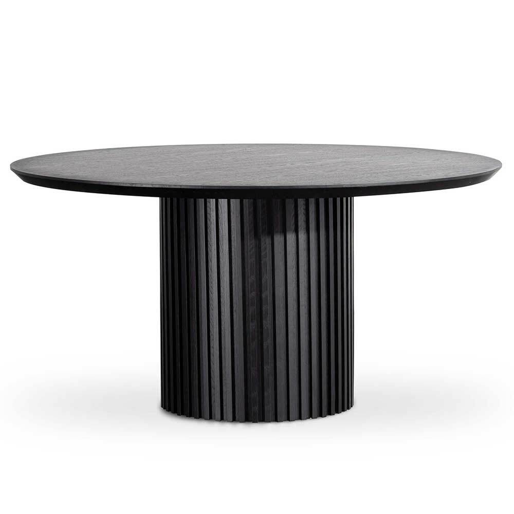 Marty 1.5m Wooden Round Dining Table - Black