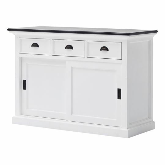 Halifax Contrast Coastal Buffet with Sliding Doors