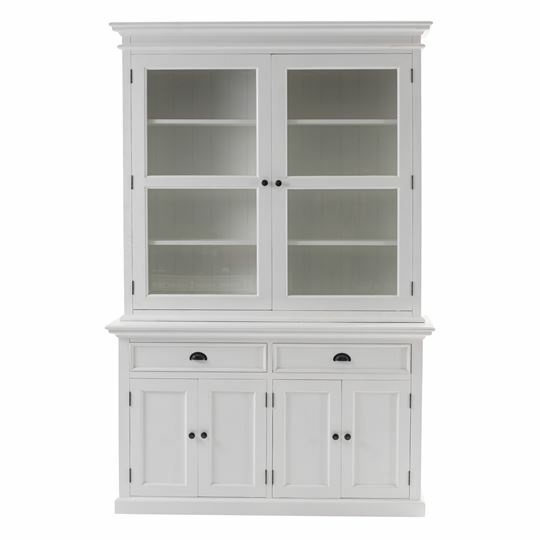 Halifax Classic Hampton Style Glass-Display Hutch Unit