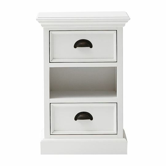Halifax Hampton Style Bedside Storage Unit with Basket
