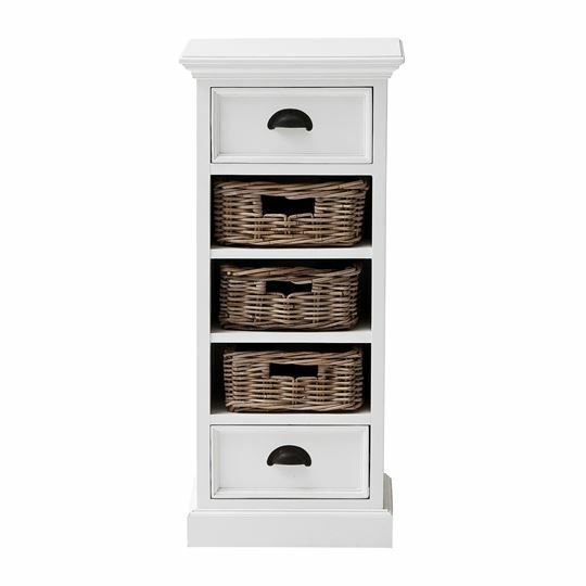 Halifax Coastal Style Storage Unit with Basket Set