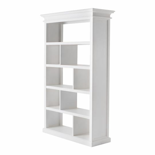 Halifax Hampton Style Open Bookcase or Room Divider with Basket Set